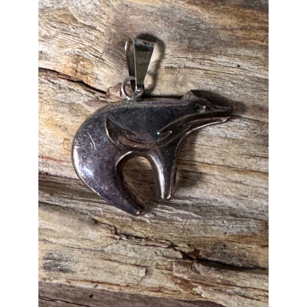 Native American Sterling Silver Bear Pendant 14.12g - Picture 7 of 8